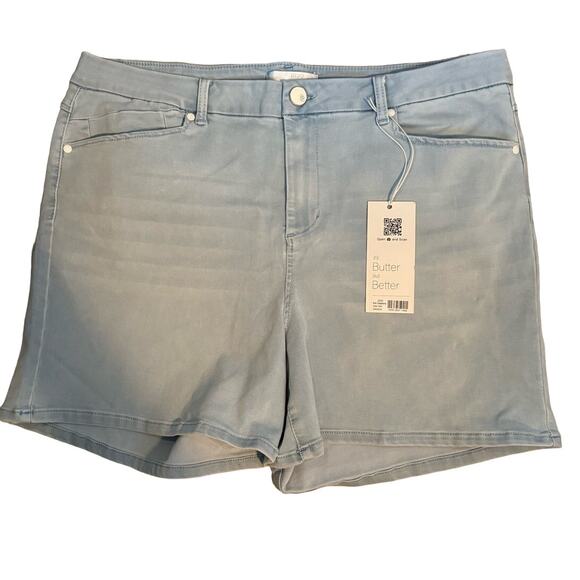 1822 Denim Pants - 1822 DENIM NWT $46 Better Butter Denim Samson Hi Rise Short Size 22W